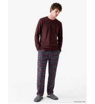 LC WAIKIKI Bordo Ekoseli Erkek Pijama Takım