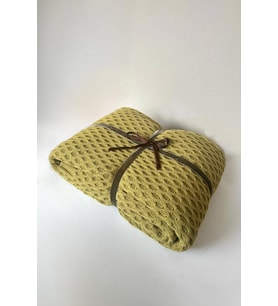CHUBA HOME Dokulu Tv Battaniyesi - Koltuk Şalı (130cmx170cm) Olive CHOME101
