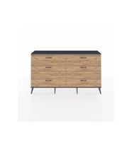 Arges Konsol 6 Çekmeceli  176x30x99 Antrasit-Antrasit/Çam