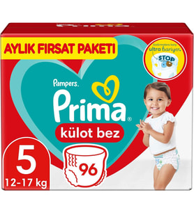 Prima Külot Bebek Bezi Aylık Fırsat Paketi 5 Beden 96 Adet