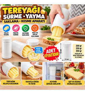 Mey İthalat® Tereyağı Sürme, Yayma, Saklama, Kesme Aparatı, Tereyağlık