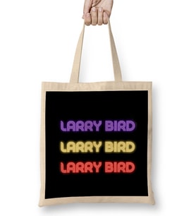 Larry Bird - Basketball gifts Vintage Retro Rainbow Quotes For BOYS AND Dad Bez Çanta Uzun Saplı