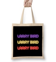 Larry Bird - Basketball gifts Vintage Retro Rainbow Quotes For BOYS AND Dad Bez Çanta Uzun Saplı