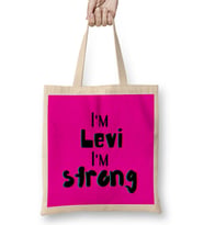 Levi-Name personalized Custom vintage Retro Rainbow Design Gift Baby-Gift For Him Bez Çanta Uzun Saplı