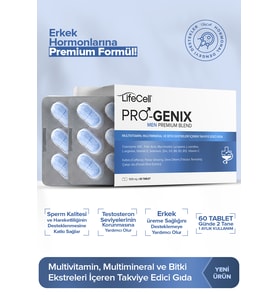 Pro-Genix Men  Multivitamin, Multimineral ve Bitkisel Ekstreler İçeren Takviye Edici Gıda