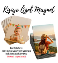 Kişiye Özel 12 Adet Fotoğraf Baskılı Buzdolabı Magneti