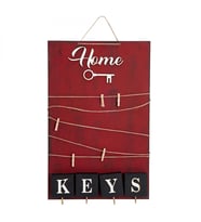 Dekoratif Home Keys Ahşap Resimlik Ve Notluk (kırmızı)