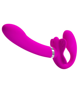 OdinsShop USB Şarjlı Çift Taraflı Strapon Teknolojik G-Spot Vajinal Vibratör