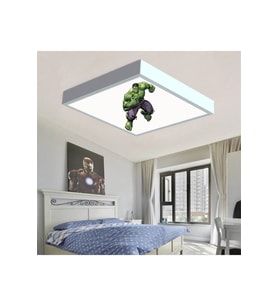 Hulk Çocuk Led Avize-ışık 54w Güçlü Aydınlatma-60x60 Beyaz Kare Çerçeve- White Homojen Aydınlatma