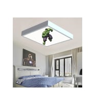 Hulk Çocuk Led Avize-ışık 54w Güçlü Aydınlatma-60x60 Beyaz Kare Çerçeve- White Homojen Aydınlatma