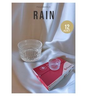 12'li Set Rain Yuvarlak Kase, 185 cc, şık ve kullanışlı tasarım
