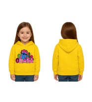 Unisex Stitch Baskılı Çocuk Swaetshirt Baskılı Kapüşonlu 3 İplik Şardonlu (Sarı)