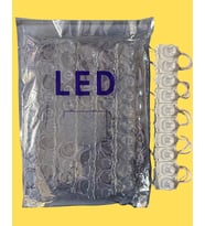 100 Adet 12 Volt 1.5 Watt Tek Lensli 3000K Günışığı 3030 Led Modül IP65 1 Paket