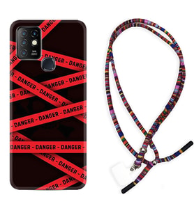 INFINIX Hot 8 9 10 11S Hot 10 Play 10T Kılıf Boyun Asklı Rasta Silikon Danger 1372
