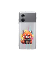 Redmi Note 11R ile Uyumlu Splash Tilki Tasarımlı Şeffaf Silikon Kılıf