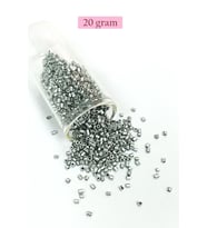 Kesme Cam Boncuk 2mm - 20 Gram - Mat Gümüş -BNC333