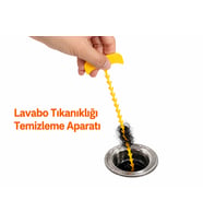 Lavabo Gideri Saç ve Tıkanıklık Temizleme Aparatı Gider Açıcı Temizlik Çubuğu Banyo ve Mutfak