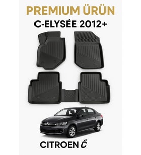Citroën C-Elysee 2012+ 3D Havuzlu Oto Paspas Premium