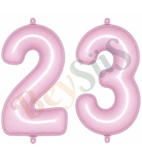 23 Rakam Folyo Balon pembe Rengi (76 cm)