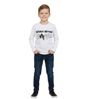 Beşiktaş Orijinal Lisanslı Uzun Kol Sweatshirt (Beyaz)