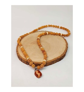 Japer Taşlı Rudraksha Tohum Kolye Dolama Bileklik 8mm (49726)