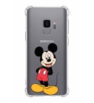Samsung Galaxy S9  Köşe Korumalı Antişok Kapak Mickey Mouse Tasarımlı Şeffaf  Kılıf
