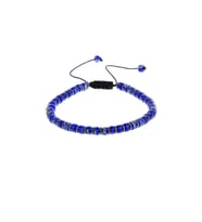 indigo Hematit Taşlı Erkek Bileklik (Baskılı)