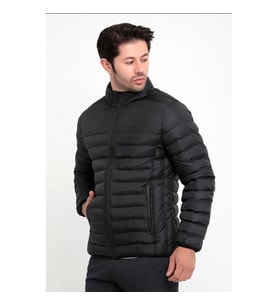 Slazenger Hoas Şişme Mont Kışlık Fermuarlı Erkek Mont Kaban (Siyah)