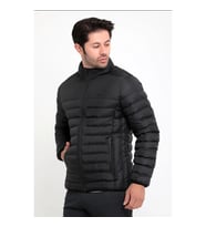 Slazenger Hoas Şişme Mont Kışlık Fermuarlı Erkek Mont Kaban (Siyah)