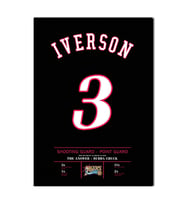 Allen Iverson Forma Kanvas Tablo 40x55cm NBA Philadelphia 76ers Jersey