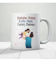 Babalar Günün Kutlu Olsun Canım Babam Baskılı Babalar Günü Kupa Bardak