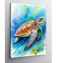 Kanvas Tablo Sevimli Caretta Caretta