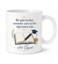 Kişiye Özel Branş Öğretmeni Hediyesi Kupa Bardak İsimli Öğretmen Kupası
