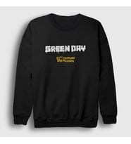 Presmono Unisex Siyah Breakdown Green Day Sweatshirt 55545tt