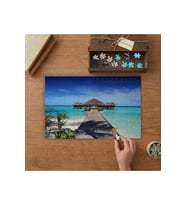 Deniz Manzarası - Maldivler - Tatil Tasarımı 240 parça Ahşap Puzzle Ahşap Kutuda MP09593