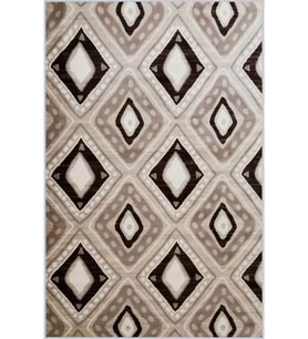 Eliana Home Baskılı, Yıkanabilir Kaymaz Taban Salon Halısı LNA1753 100x150 cm (Kahverengi)