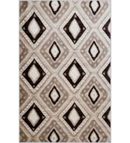 Eliana Home Baskılı, Yıkanabilir Kaymaz Taban Salon Halısı LNA1753 100x150 cm (Kahverengi)