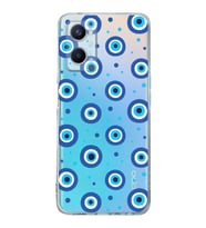 PrintiFy Oppo A94  ile Uyumlu 1mm Slim Fit Nazar Boncuğu 1 Baskılı Şeffaf  Kılıf