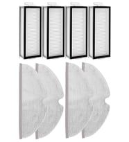 Roborock Q8 & Q8 Max Uyumlu 4 Adet Hepa Filtre 4 Adet Mop Fiber Paspas