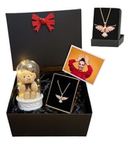 Zümdürü Anka Kuşu Kolyeli Fotoğraflı Premium Hediye Seti - Kişiye Özel Hediye Seti (Model 4)