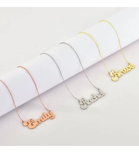 Kişiye Özel Minimal İsim Kolye 925K Gümüş (Gold)