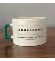 Anneanne Baskılı Yeşil Kulplu C Fincan