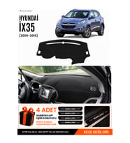 HYUNDAİ İX35 (2009-2015) Uyumlu Torpido Örtüsü Torpido Kılıfı - Siyah Gri
