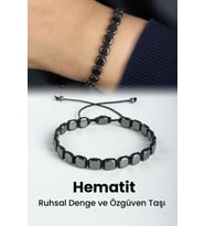 Hematit Doğal Taş Füme Yassı Kare Kesim 6x6mm Makrome Bileklik