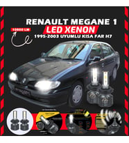 Renault Megane 1 1995-2003 Kısa Far Uyumlu Şimşek Etkili Led Xenon Premium Series H7