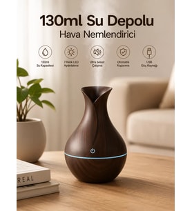 Northcity 130ml Aromaterapi Difüzörü - 7 Renk LED Hava Nemlendirici ve Masaüstü Spa