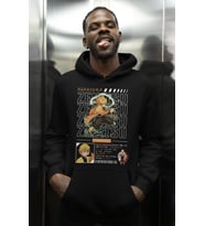 Zenitsu Agatsuma Kimetsu No Yaiba Baskılı Unisex Oversize Şarkıcı Hoodie
