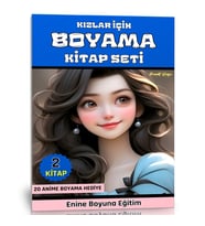 Kızlar İçin BOYAMA Kitap Seti (2 Kitap + 20 Anime Boyama)
