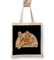 Monkey Riding Llama Animal Friend Monkeying Around Bez Çanta Uzun Saplı