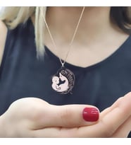 Açılır Kapanır Anne Ve Bebek Rose Altın Kaplama Kolye (Karışık)